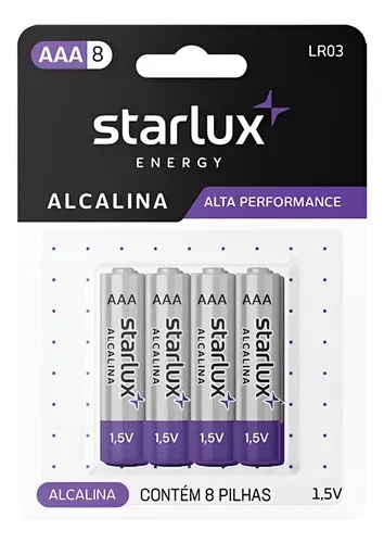Pilha Alcalina Starlux Energy Palito Aaa20 20X1 (Tira)$
