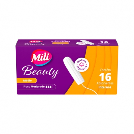 Absorvente Interno Mili Beauty Medio 18X16 Unid.